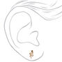 Clous d&#39;oreille serpent avec strass couleur dor&eacute;,