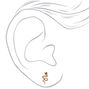 Gold-tone Embellished Snake Stud Earrings,