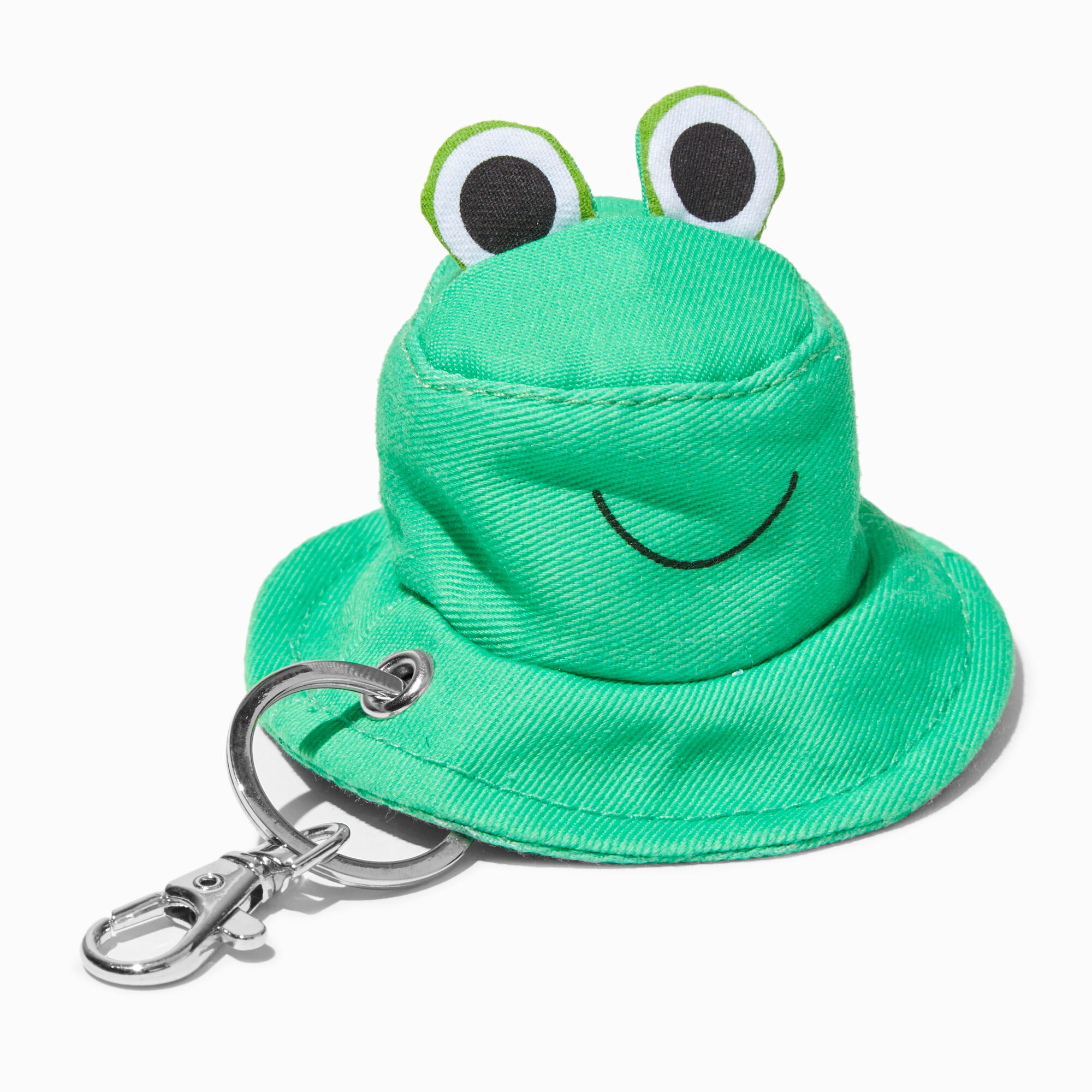 View Claires Frog Bucket Hat Keychain Green information