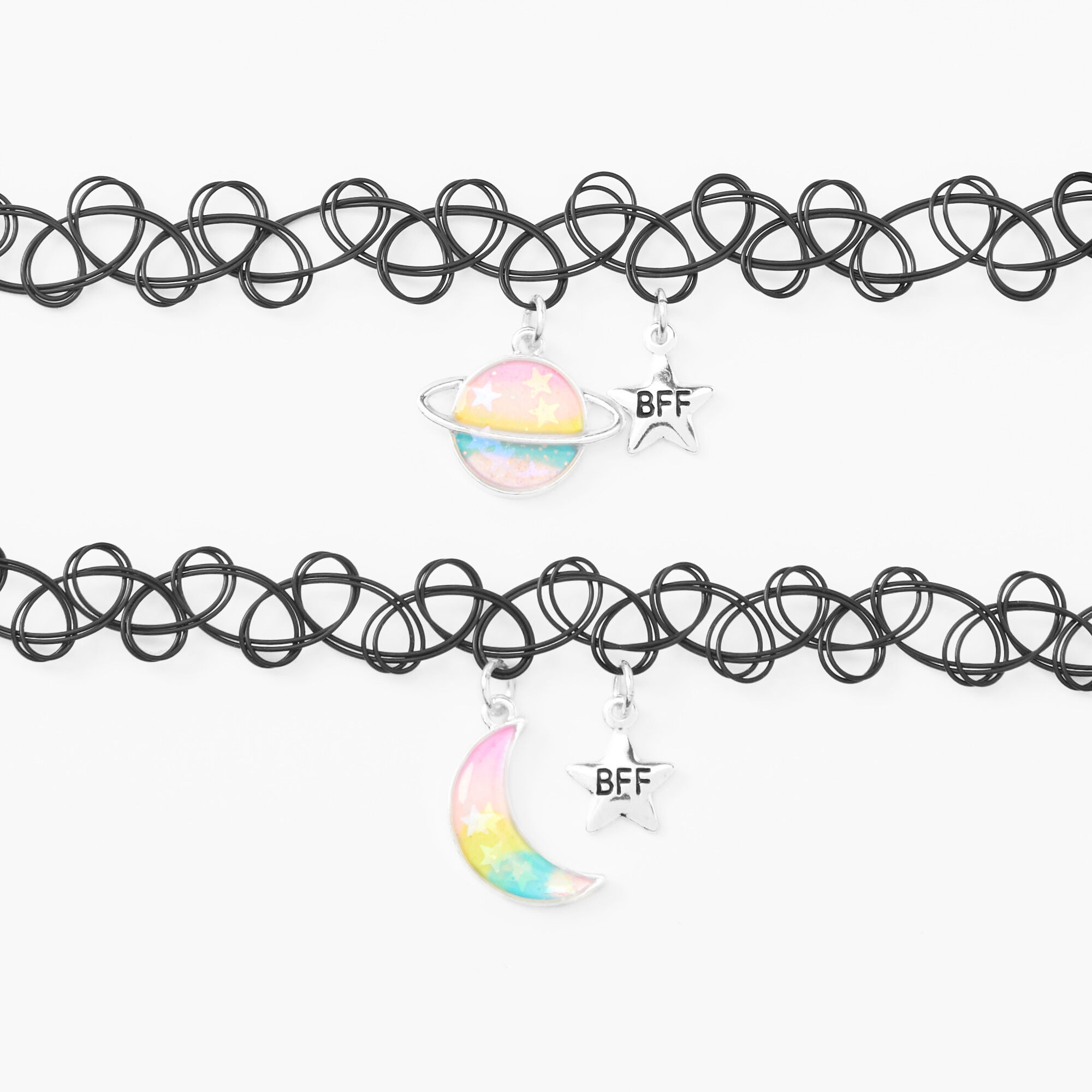 Best Friends Celestial Glow in the Dark Choker Necklaces - 2 Pack,