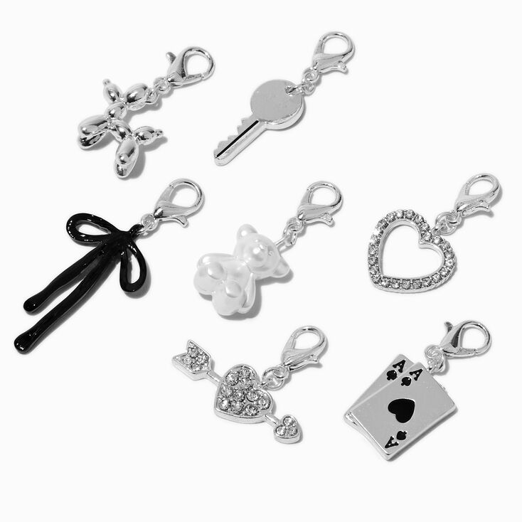 T H E M E x Claire&#39;s Silver-tone Bold Charm Bracelet,