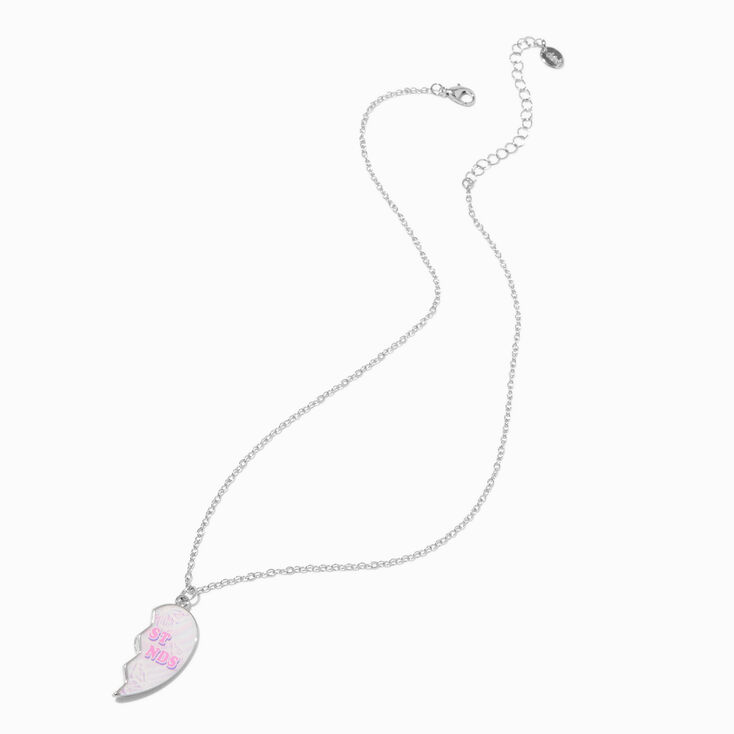 Best Friends Faded Split-Heart Pendant Necklaces - 2 Pack,