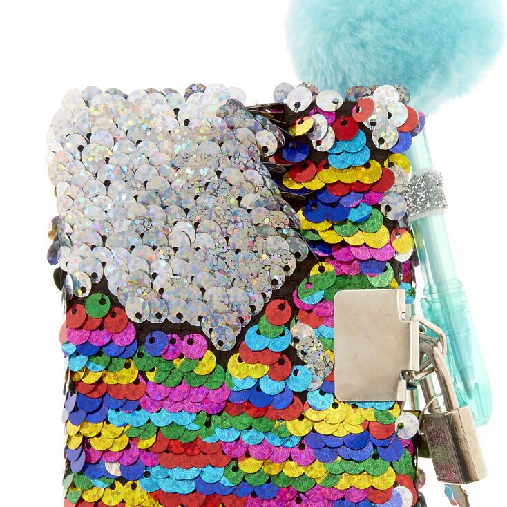 Claire&#39;s Club Rainbow Reversible Sequin Notebook,