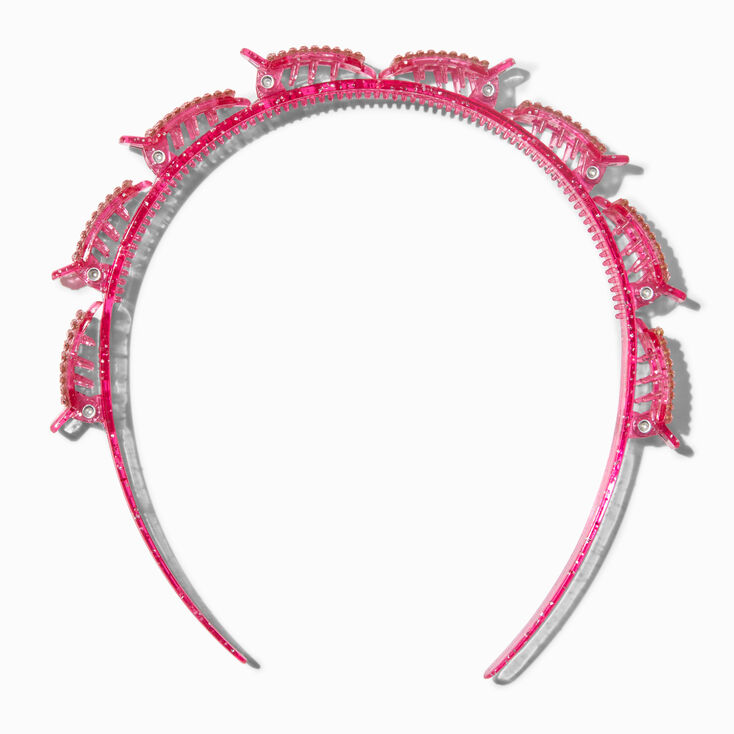 Pink Bling Claw Clip Headband,