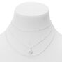 Silver Sun Multi Strand Chain Necklace,