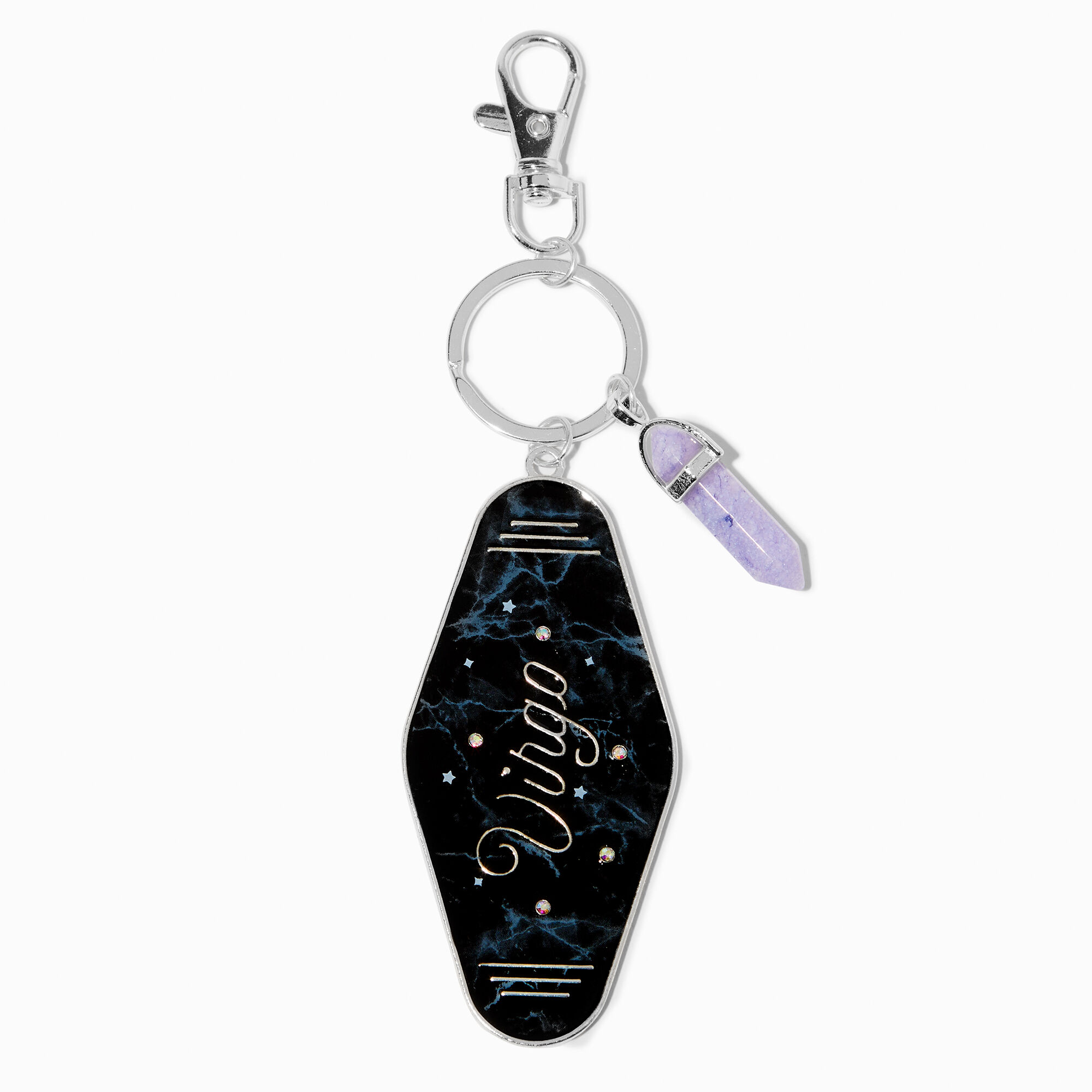 View Claires Retro Hotel Zodiac Keyring Virgo information