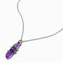Collier &agrave; pendentif strass mystiques qui brillent dans le noir violet serpent,