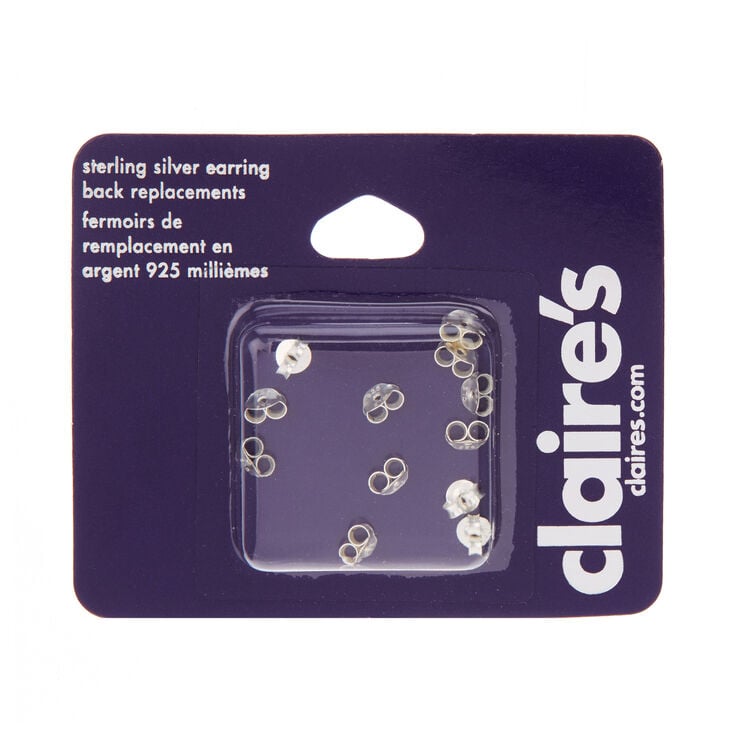 Claire's Lot de 12 attaches de boucle d'oreille de rechange couleur argenté