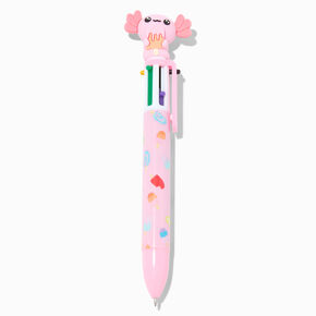 Stylo multicolore axolotl rose,