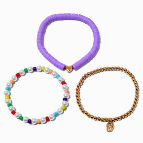 Bright Beads Mixed Stretch Bracelet Set - 3 Pack,