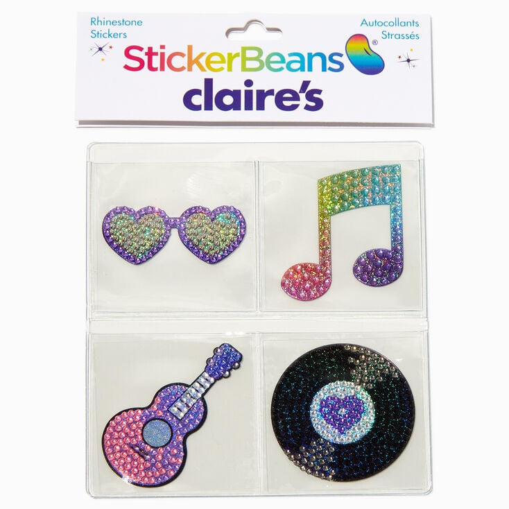 StickerBeans&reg; Claire&#39;s Exclusive Music Rhinestone Sticker Set - 4 Pack,