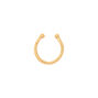 Anneau de faux piercing cartilage couleur dor&eacute;,