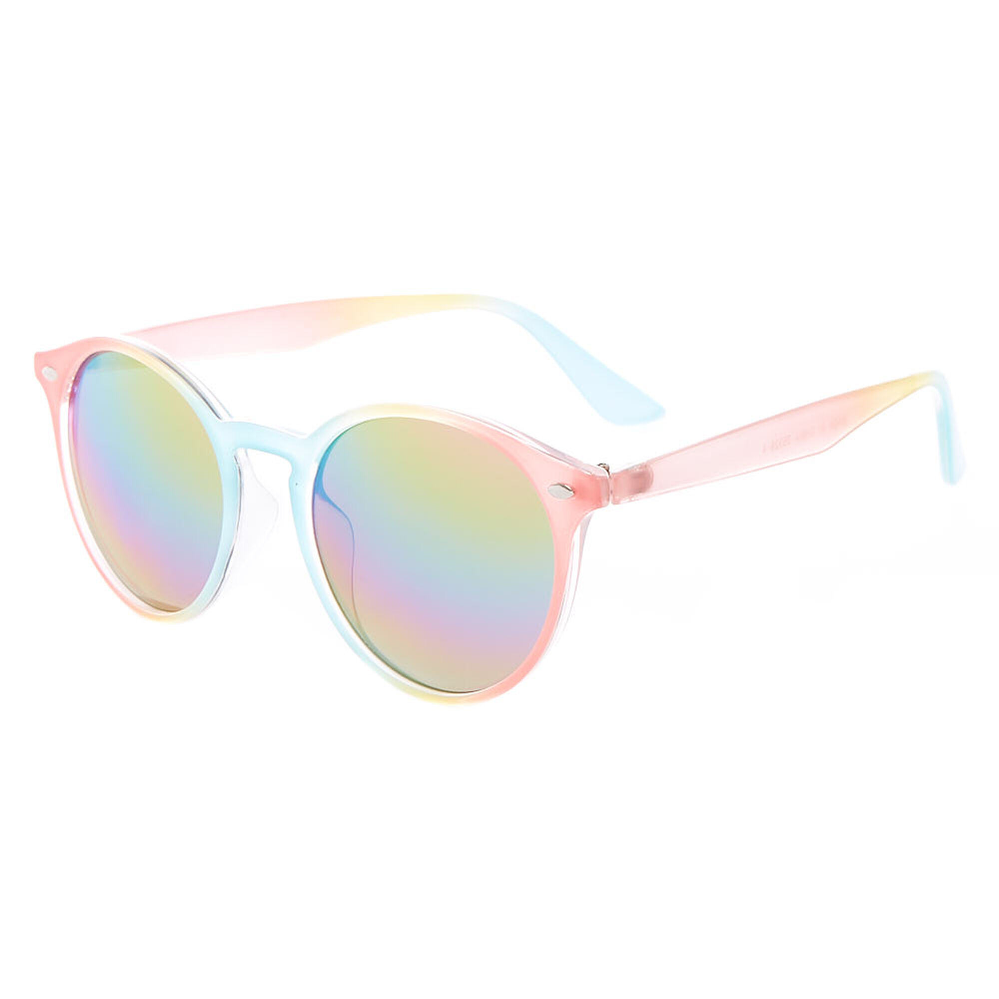 View Claires Pastel Round Sunglasses Rainbow information