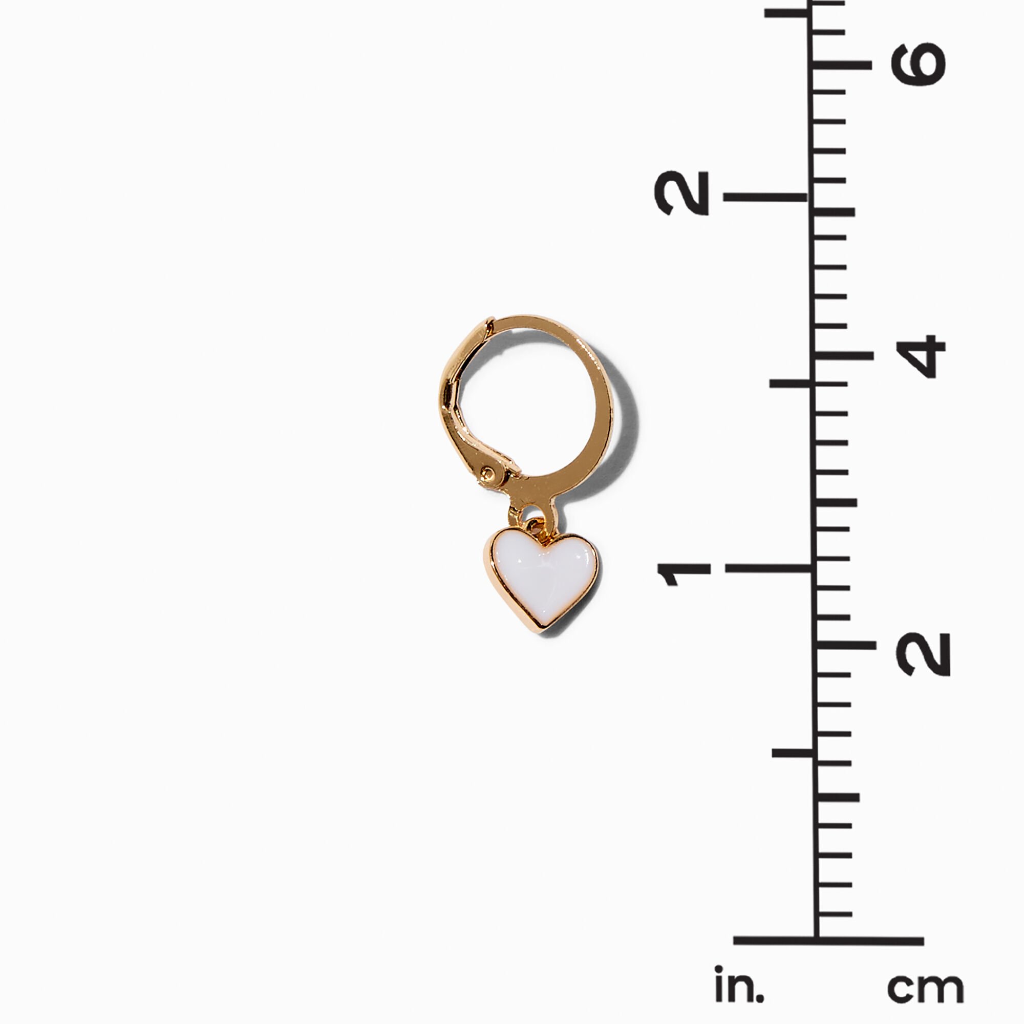 Boucles d’oreilles superposables strass et cœurs blancs - Lot de 3,