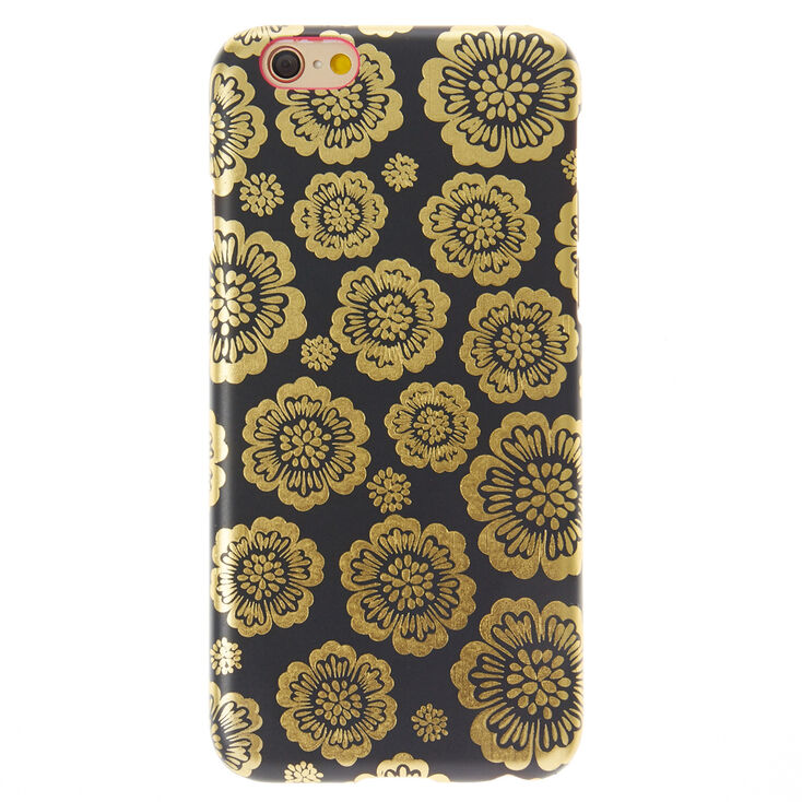 Black And Gold Foil Flower Phone Case Claire S Us