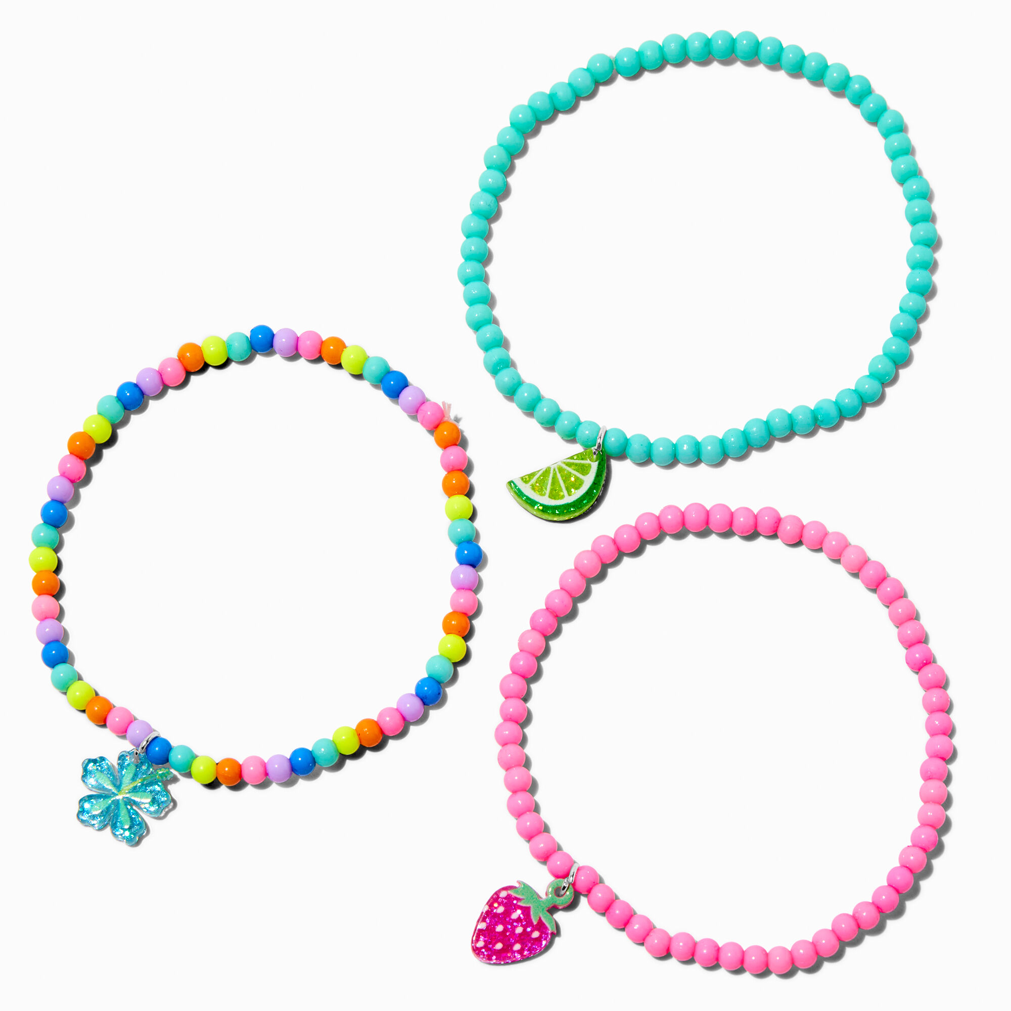View Claires Club Summer Fruit Beaded Anklets 3 Pack information