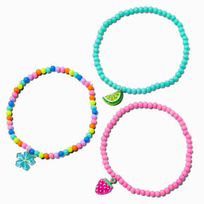 Claire&#39;s Club Summer Fruit Beaded Anklets - 3 Pack,