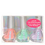 Lot de 3 vernis &agrave; ongles &agrave; base d&#39;eau c&oelig;ur pastel,