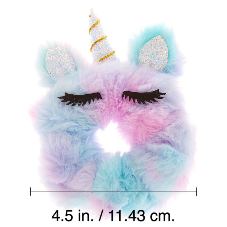 Medium Faux Fur Ombr&eacute; Unicorn Hair Scrunchie,