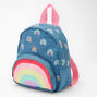 Claire&#39;s Club Hello Sunshine Small Denim Backpack - Blue,