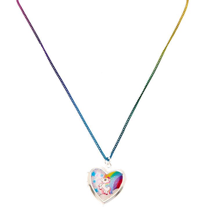 Claire S Club Rainbow Unicorn Locket Claire S Us