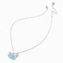 Gold Striped Initial Pendant Necklace - F,