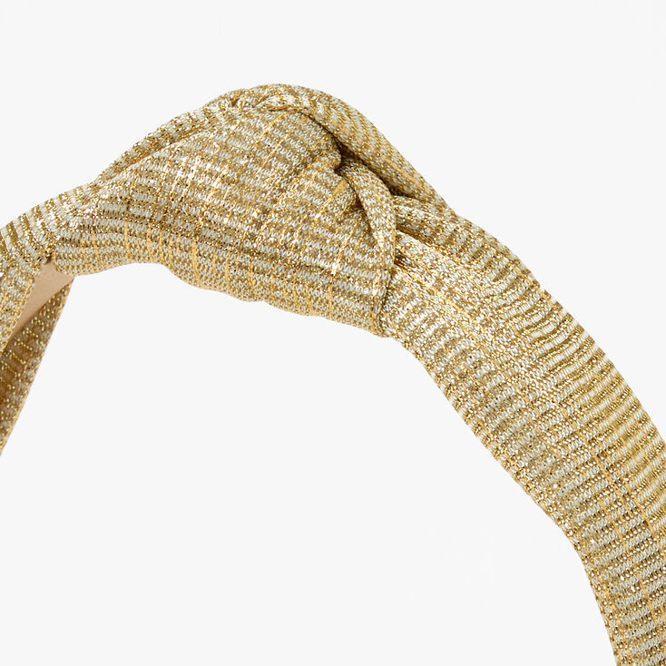 Pleated Gold Knotted Headband,