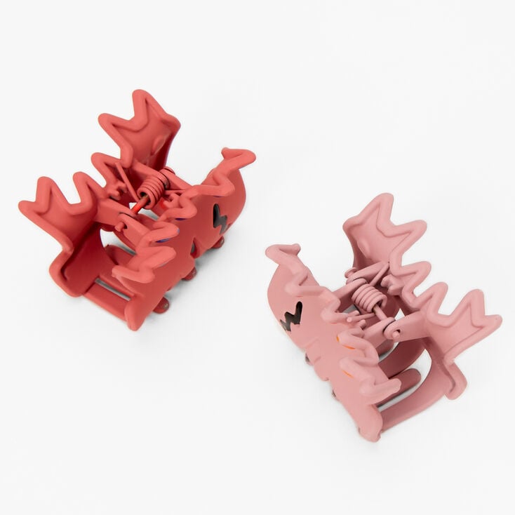 Pink &amp; Orange Dinosaur Hair Claws - 2 Pack,