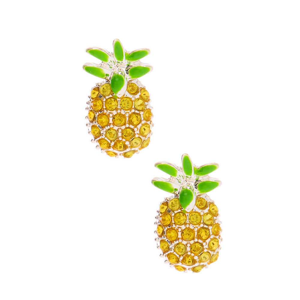 Pineapple earrings shop claire's