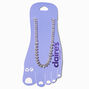 Silver Curb Chain with Crystals Anklet,