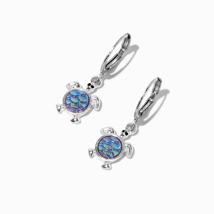 Pendantes tortue qui change de couleur en r&eacute;action aux UV vertes,
