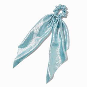 Satin Light Blue Hair Scrunchie Scarf,