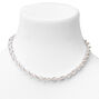 Silver Twisted Rope Chain Necklace,