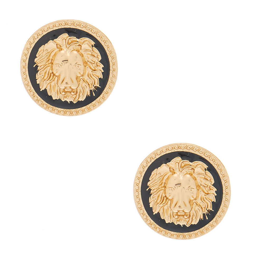 Lion shop stud earrings