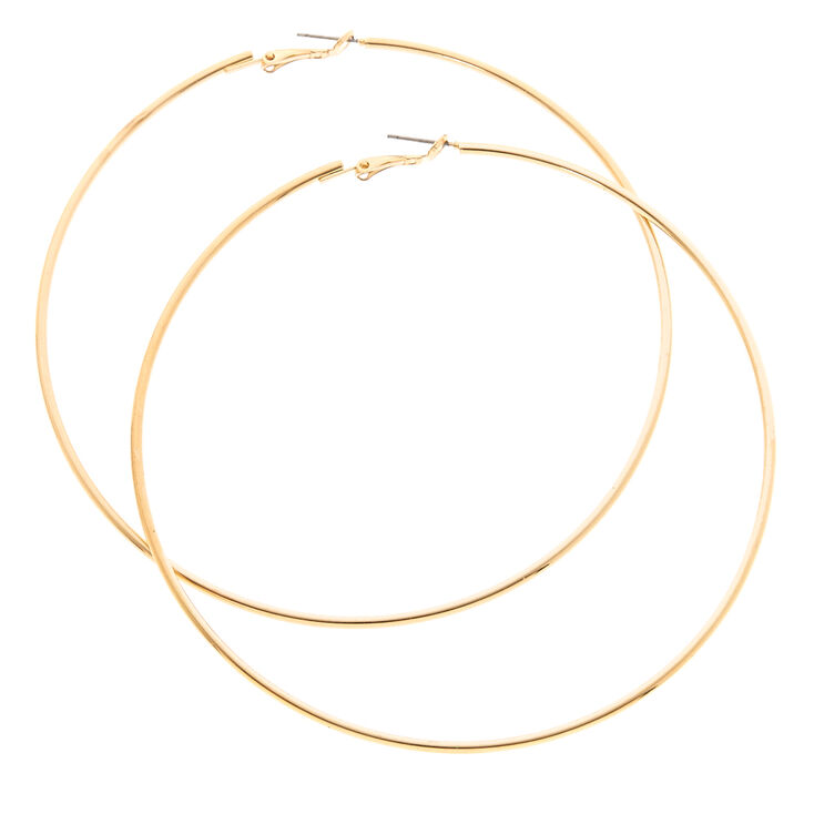 100MM Extra Large Gold Hoop Earrings | Claire&#39;s US