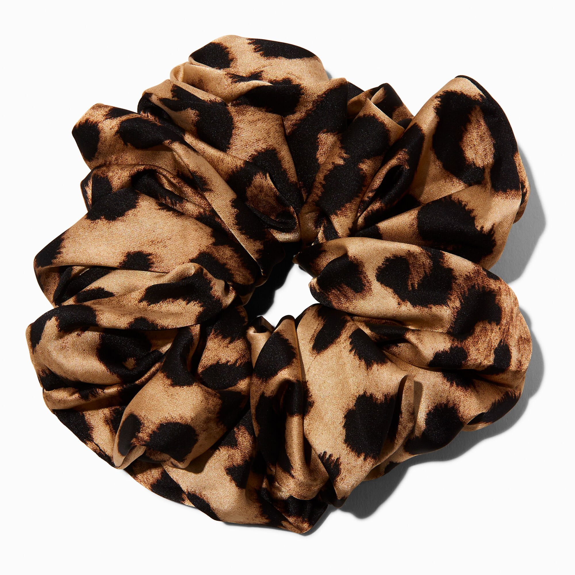 Neutral Cheetah Print Giant Hair Scrunchie,