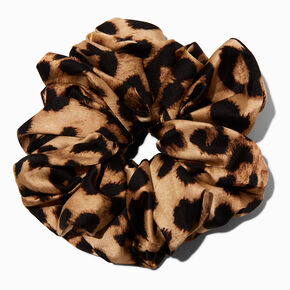 Neutral Cheetah Print Giant Hair Scrunchie,