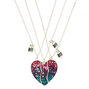 Best Friends Ombre Glitter Heart Pendant Necklaces - 3 Pack,