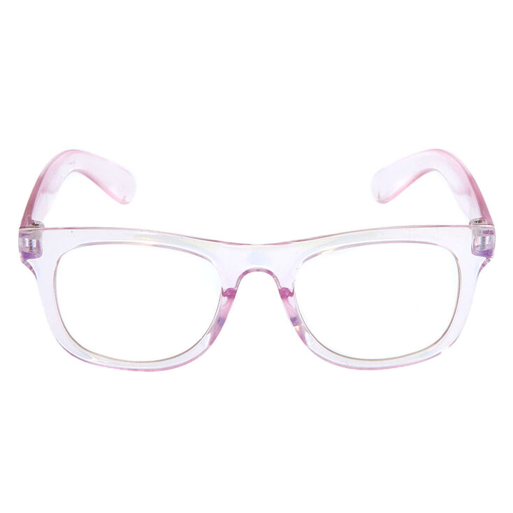 Claire&#39;s Club Iridescent Retro Clear Lens Frames,