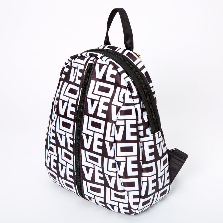 Claire's Mini sac à dos « Love » en lettres capitales - Noir