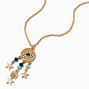 Gold Dreamcatcher Pendant Necklace,