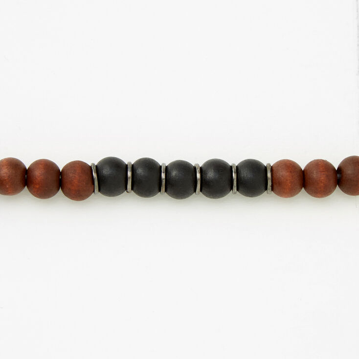 Bracelet &eacute;lastique classique - Noir et marron,