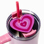 Pink Heart Water Bottle Lid Cover,