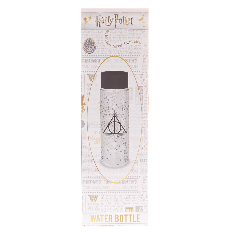 Harry Potter™ Glitters Deathly Hallows Water Bottle Black
