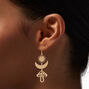 Gold-tone Celestial Vibe 2&quot; Drop Earrings,