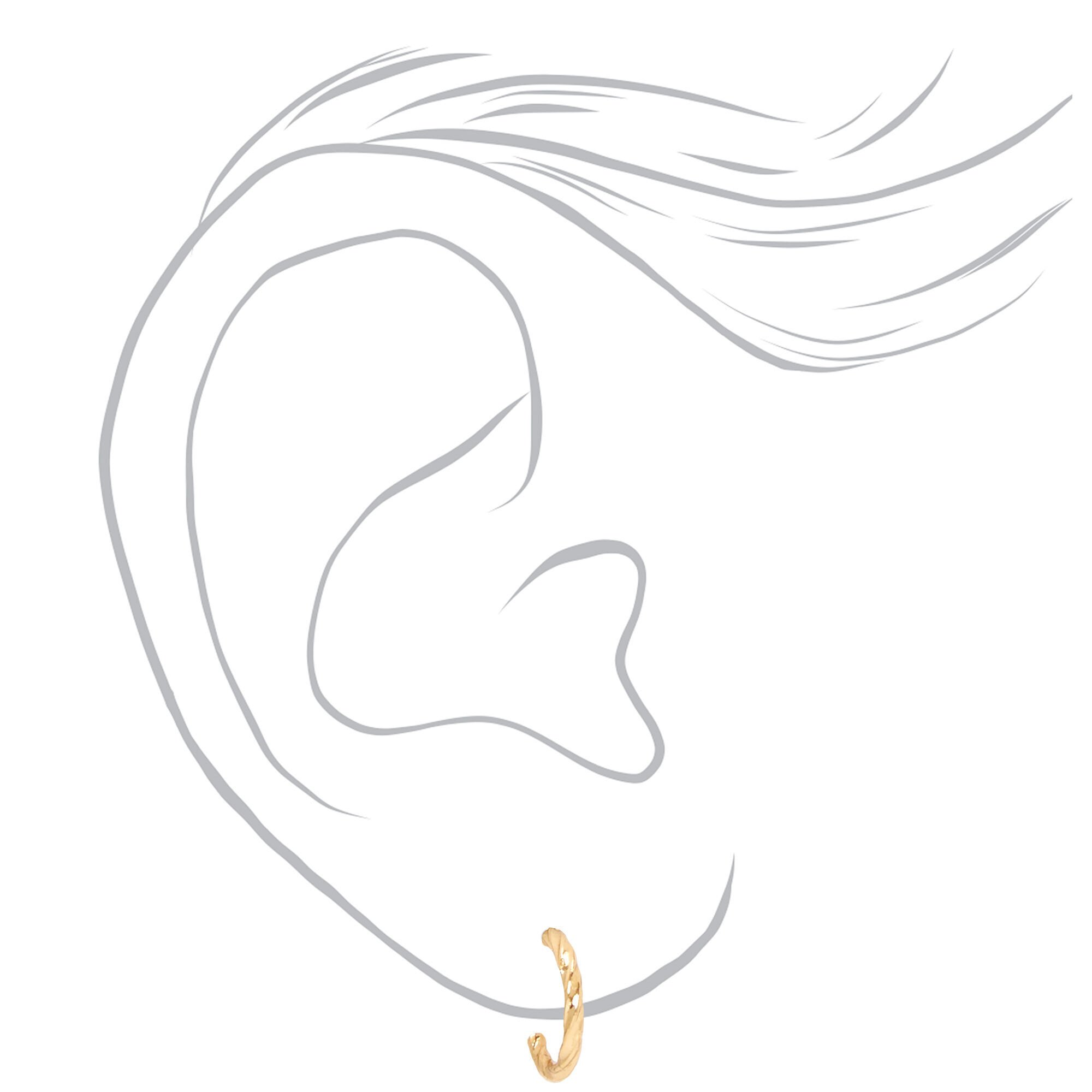 Gold-tone Daisies Mixed Earrings Set - 9 Pack,