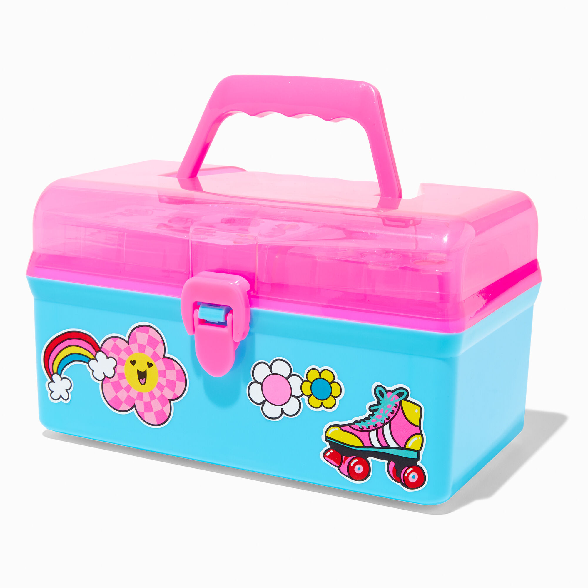 Daisy Checkered Two Tone Makeup Box,