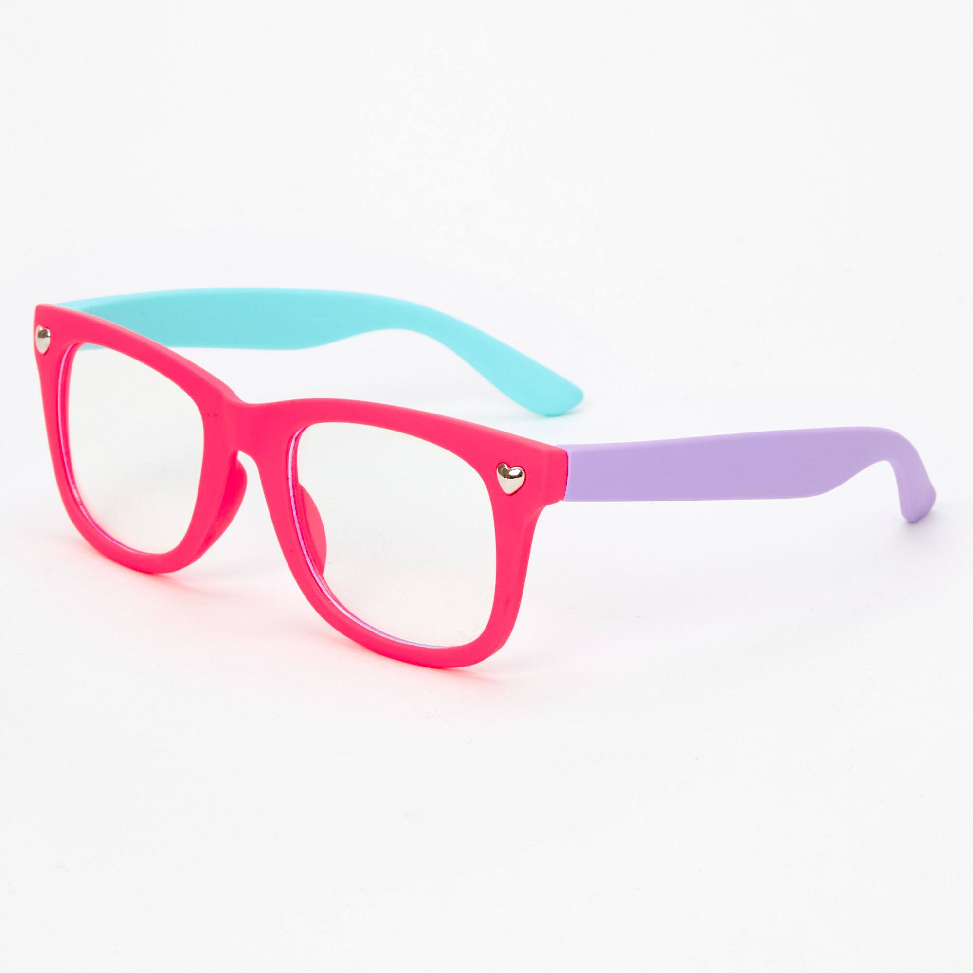 Claire's Lunettes à verres transparents réduisant la lumière bleue tricolores Claire's Club