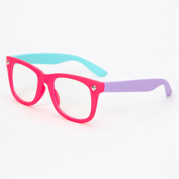 Claire&#39;s Club Tri Color Blue Light Reducing Clear Lens Frames,