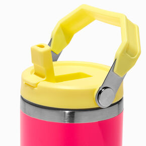 Pink &amp; Yellow Colorblock Stainless Steel Water Bottle,